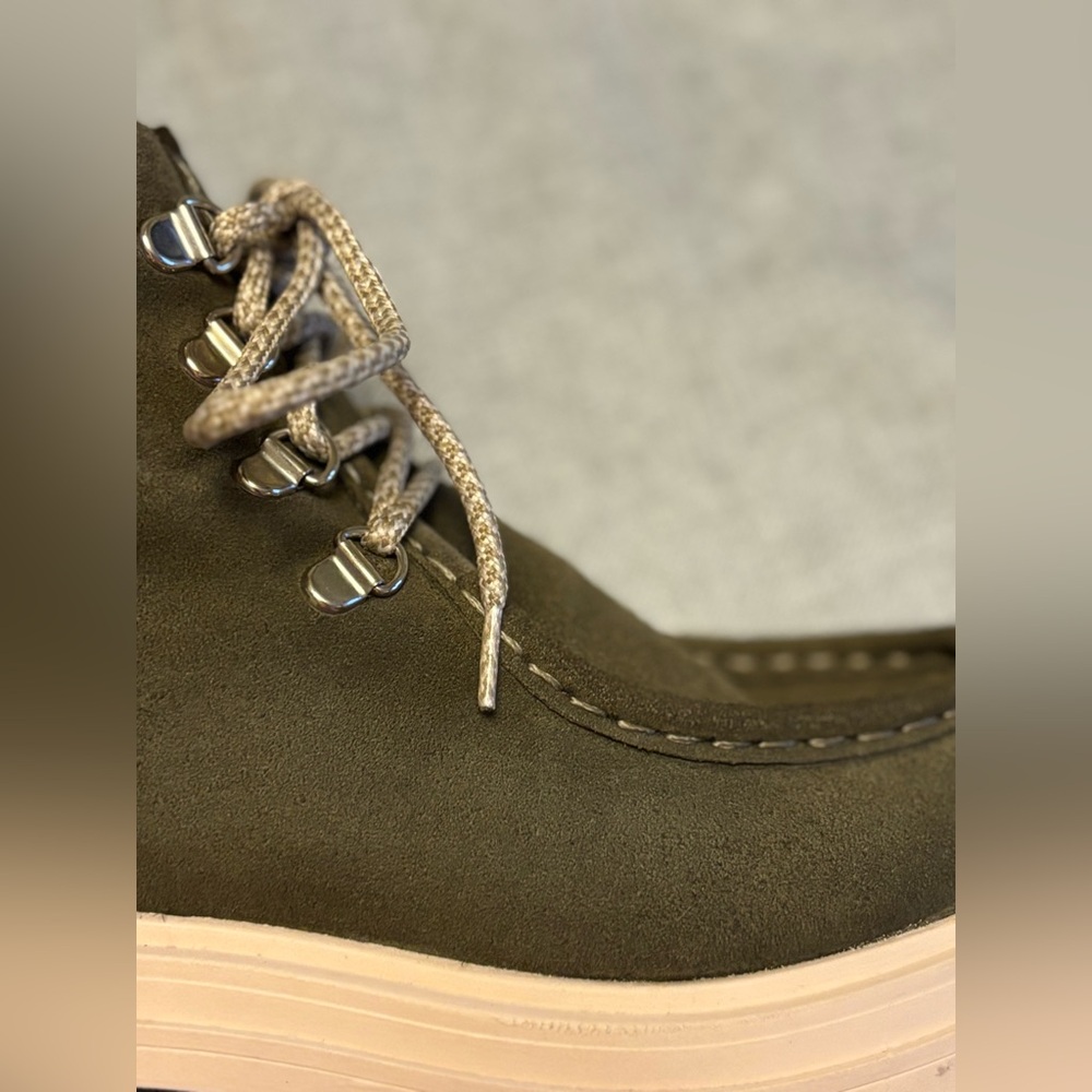 ANTHROPOLOGIE Pilcro Green Suede Boots, Sz 39. - Picture 7 of 15